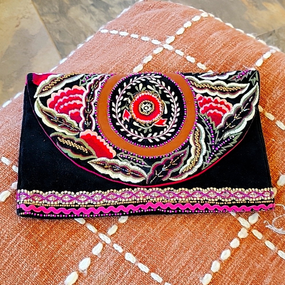 Beaded clutch, purse,